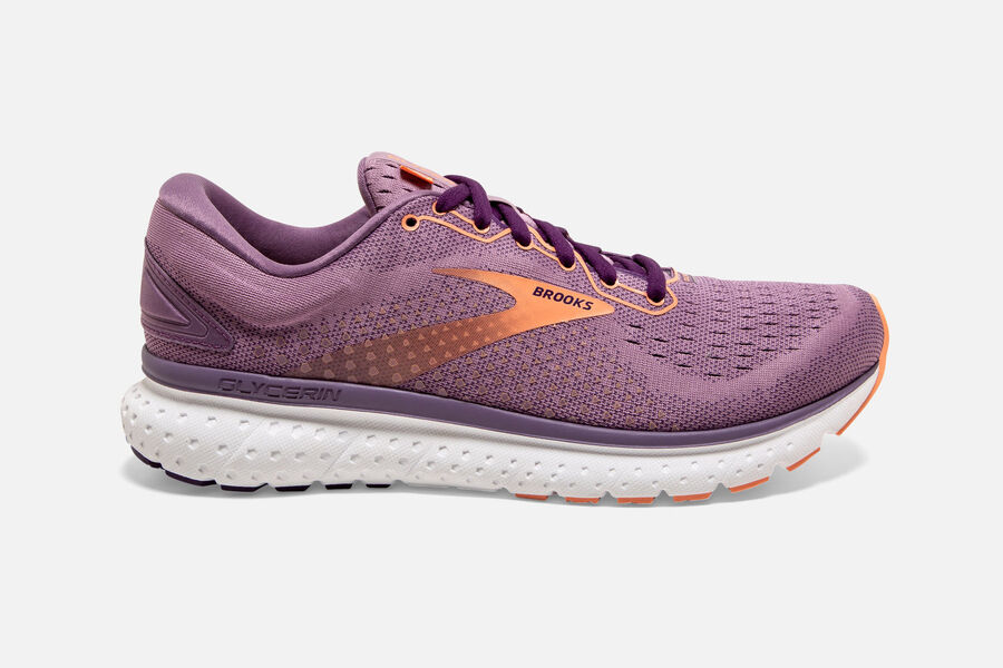 Glycerin 18 Road Brooks Running Shoes NZ Womens - Purple - IGCJOR-425